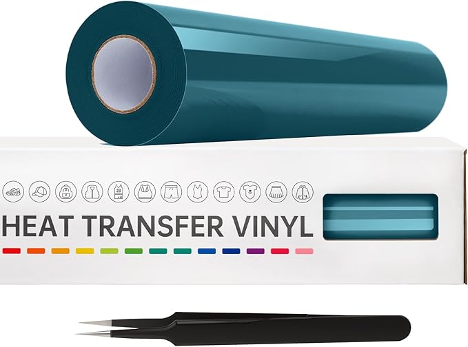 VinylRus Heat Transfer Vinyl-12” x 20ft Dark Green Iron on Vinyl Roll by VinylRus