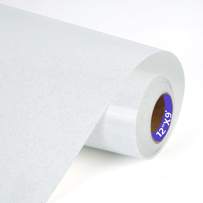 HTVVETUR Glitter HTV Vinyl Rolls Heat Transfer Vinyl by HTVVETUR