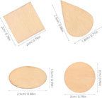 TIDTALEO Unfinished Wood Shapes DIY Craft Kit 38g Set Natural Wooden Water Drop - Image 2