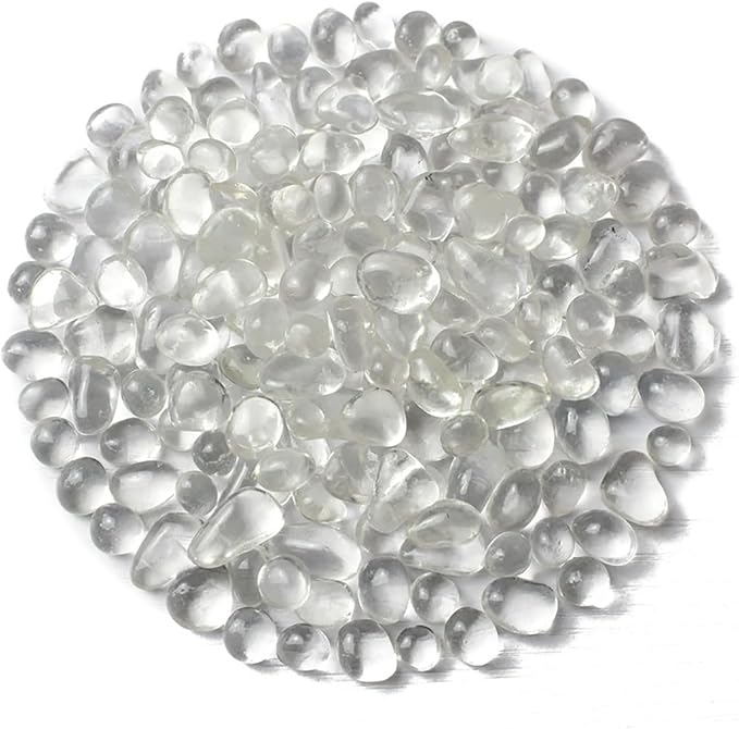 WAYBER Glass Stones, 1Lb/460g Irregular Sea Glass Dercorative Rocks Non-Toxic by WAYBER