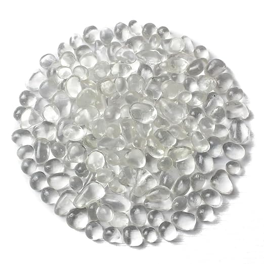 1 Lb Transparent Sea Glass Stones Irregular Rainbow Glass Pebble Decorative by SEEKUP