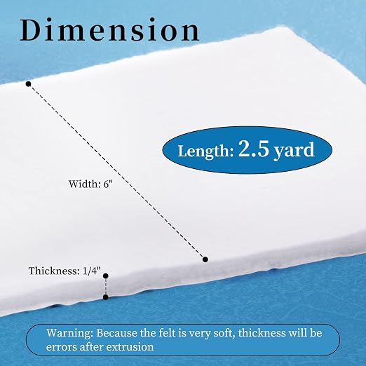 Pllieay Adhesive Felt Premium Grade, 1/4" x 6" x 2.5yd Orthopedic Felt Roll | - Image 2