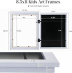 Kids Art Frames, 8.5x11 Front Opening Kids Artwork Frames Changeable, Light - Image 4