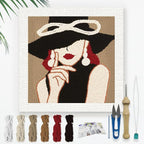 Doodlream Elegant Lady DIY Punch Needle Embroidery Kit by Doodlream