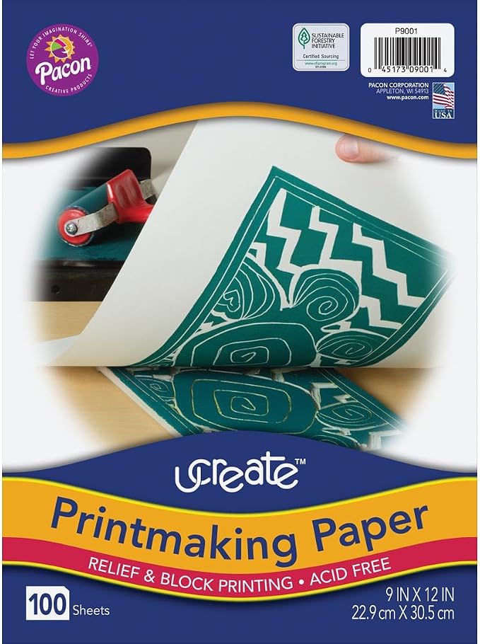 UCreate Printmaking Paper, 100 Sheets | Acid Free, Heavyweight, Art Teachers by UCREATE