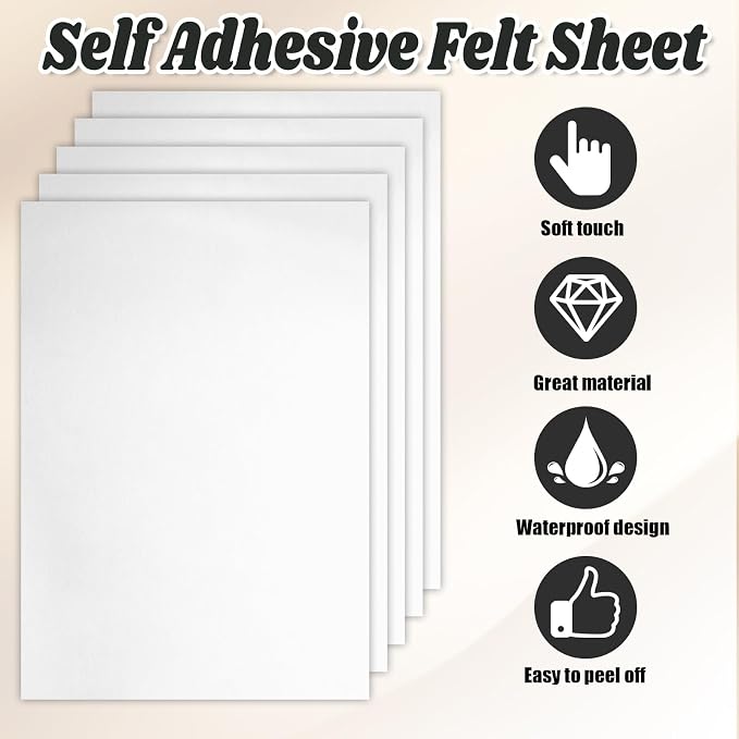 Biaungdo 6 Pcs 8 x 12 Inch Felt Fabric Sheets, - Image 3