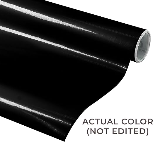 VViViD Black Gloss DECO65 Permanent Adhesive Craft Vinyl - Image 2