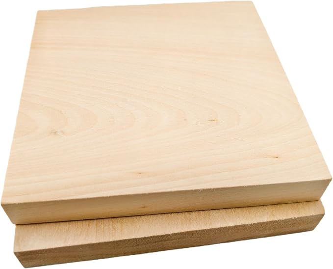 2PCS Unfinished Basswood Blocks by Unknown