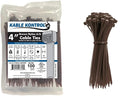 Kable Kontrol Brown Zip Ties 4 Inch 100 Pcs, 18 Lbs Tensile Strength, by KABLEKONTROL%C2%AE