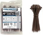 Kable Kontrol Brown Zip Ties 4 Inch 100 Pcs, 18 Lbs Tensile Strength, by KABLEKONTROL%C2%AE
