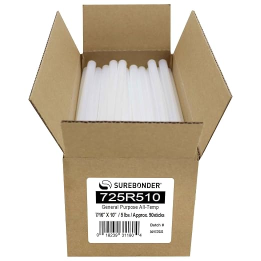 Surebonder All-Temperature, All-Purpose 5 lb Box of 10-Inch Full-Size Hot Glue by Surebonder