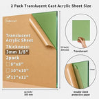1/8 Thick 12 x 12 inch Translucent Acrylic Sheets - Image 2