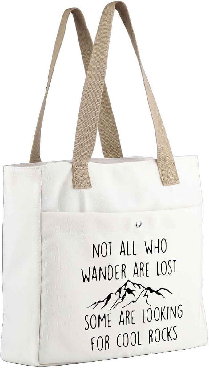 MBMSO Geologist Tote Bag Rock Collector Gift Not All Who Wander are Lost Some - Image 3
