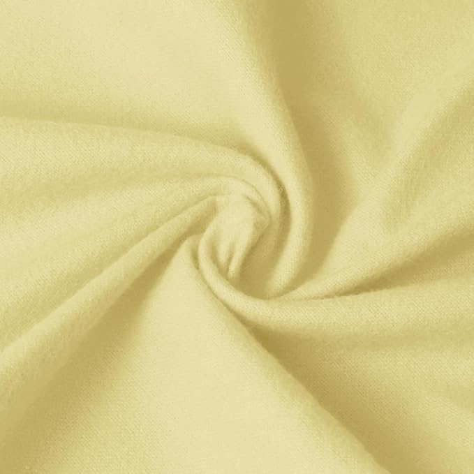 59”W Cotton Flannel Fabric, Super Soft 150GSM, Medium Weight Solid Arts & by Unknown
