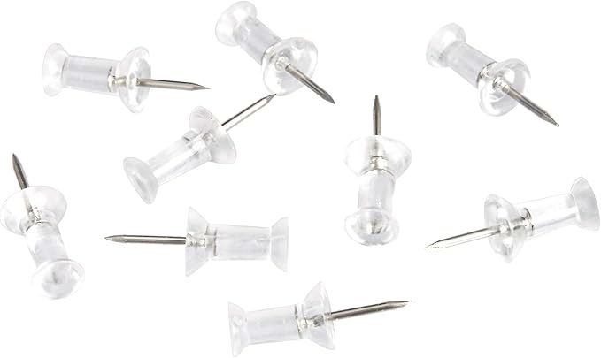 Amazon Basics Push Pins Tacks, Steel Point, by AmazonBasics
