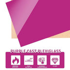 Lesnlok 8 x 12 Purple Acrylic Sheets 1/8 inch Thick 3mm 2 Pieces Cast - Image 3