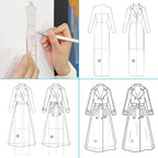 4 Models Fashion Illustration Rulers, Fashion Sketching Templates Ruler - Image 3