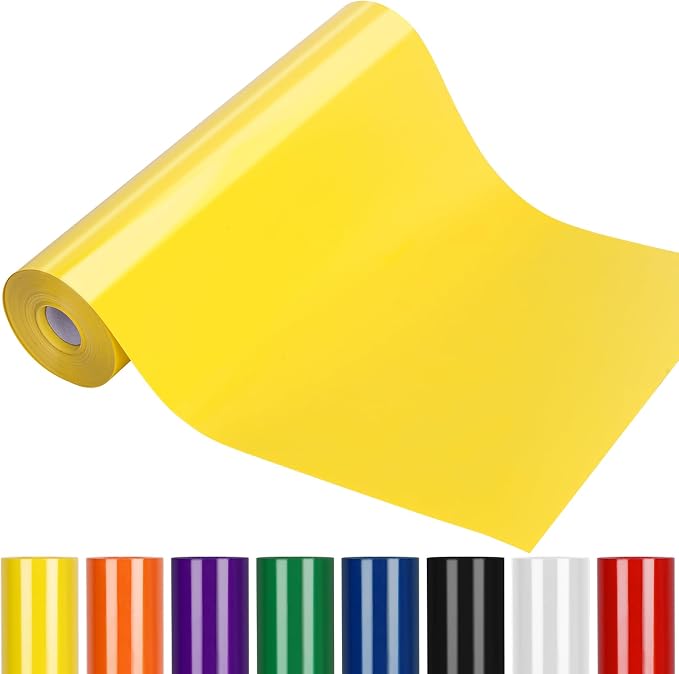 12" x 50 FT Yellow HTV Vinyl Roll Heat Transfer Iron On Vinyl by Oleitodh