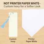 75 pcs Blank Bookmarks with Colorful Tassels – 350gsm Cardstock Bookmark Blanks - Image 6