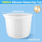 Gartful 1000ml Reusable Silicone Resin Cups, Large Silicone Mixing Bowl - Image 2