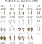 PH PandaHall 14 Styles Tree Leaf Charms - Image 3