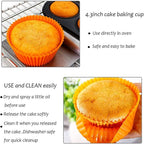 Webake Silicone Baking Cups, 4.3 nch Jumbo Nonstick Cupcake Liners 12-Pack | - Image 4
