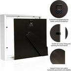 8x8 White Shadow Box Frame Display Case - Image 3