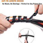 45 Ft Spiral Cable Wrap – 1/4 inch Diameter, PE Wire Organizer - Image 4