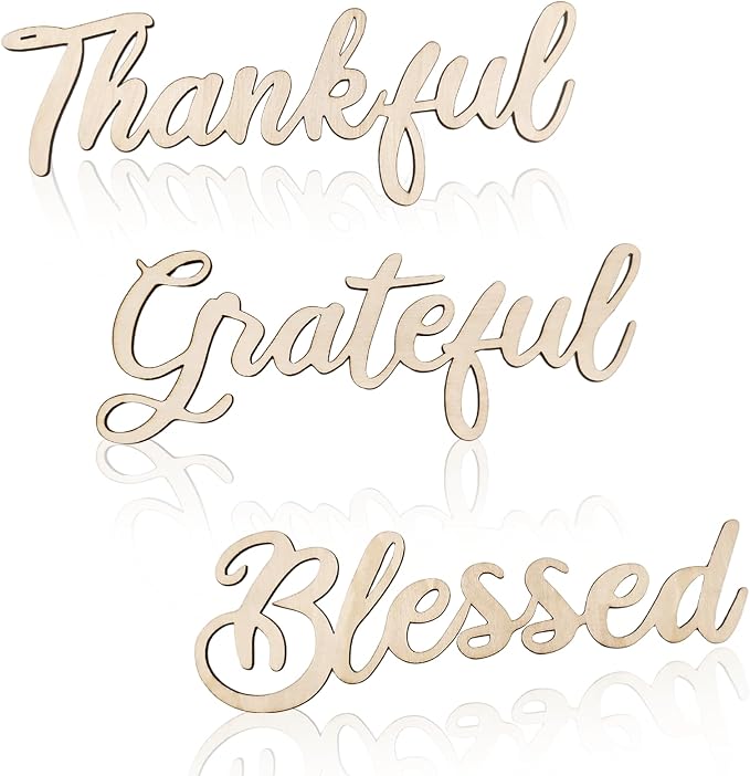 3 Pcs Thankful Grateful Blessed Wall Signs Thankful Grateful Blessed Signs by ZARUATU