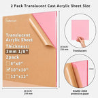 1/8 Thick 10 x 10 inch Translucent Acrylic Sheets - Image 2