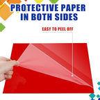 Outus 6 Pieces Colored Acrylic Sheet White 12 x 12 Inch Colorful Clear Sheet - Image 6