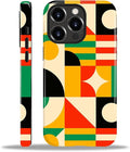 ZHEGAILIAN Case for iPhone 14 Pro, Geometric Colors Durable Shockproof Silicone by Home