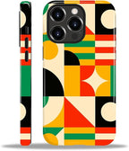 ZHEGAILIAN Case for iPhone 14 Pro, Geometric Colors Durable Shockproof Silicone by Home