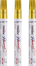 Overseas Gold Paint Pens Permanent Markers, 3 Oil Based Paint Makrers | Medium by Overseas