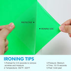 Neon Green HTV Iron on Vinyl 12Inch by 12ft Roll HTV Heat Transfer Vinyl - Image 3