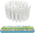 35 Inches White Mini Fairy Garden Fence Small Wood Decorative Picket Fence DIY by XFGSYXS