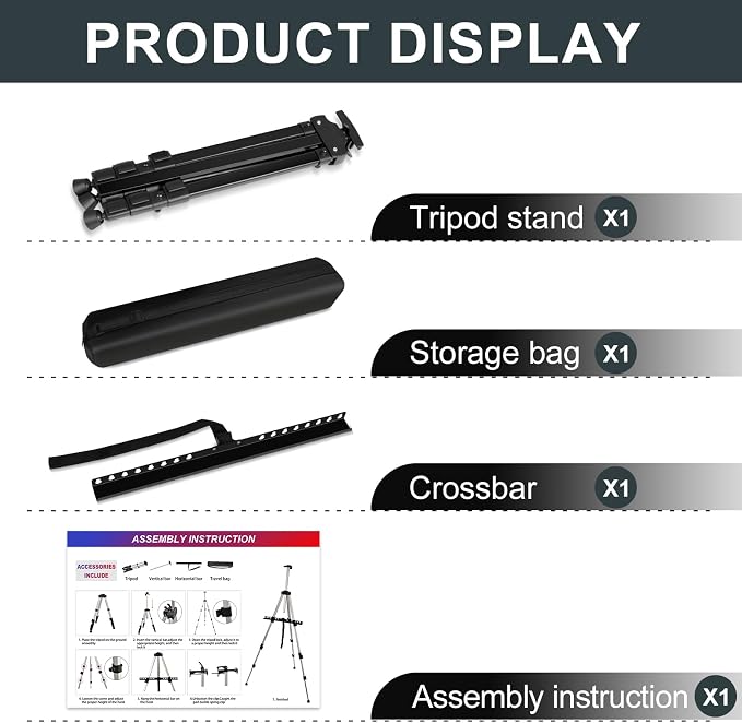 AROIC 4 Pack Art Painting Display Easel Stands, Portable Adjustable Aluminum - Image 2