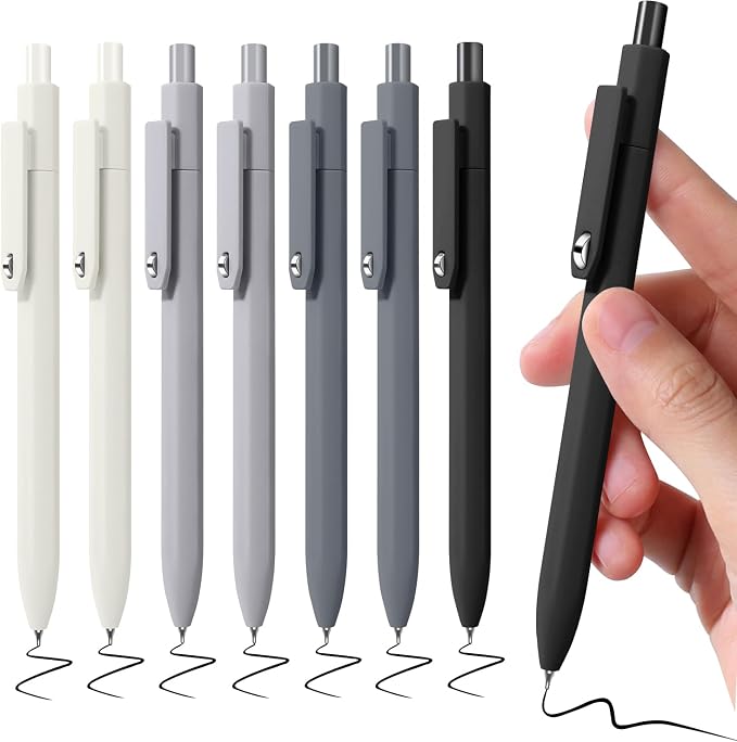 Piochoo Black Gel Pens, Nurse Aesthetic Cute Office School Supplies, Gifts by Piochoo