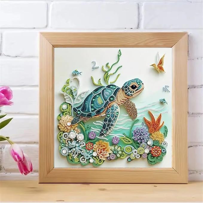 ZQEATRY Sea Turtle Animal Special Shape Diamond Art Kits - Image 2