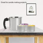 Phinicco 44oz 1.3L Candle Making Pouring Pot Wax Melting Pot and Spoon 304 - Image 4