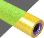 HTVVETUR Glitter Gold Heat Transfer Vinyl, Glow in The Dark HTV Vinyl Roll 12" by HTVVETUR