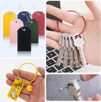 ROYHOO 50PCS 5.9" Steel Wire Keychain, Colored Nylon Coated Stainless Steel - Image 5
