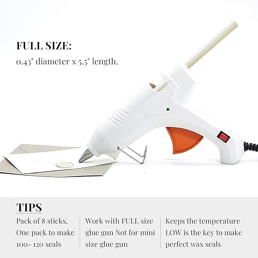 UNIQOOO Pearl White Glue Gun Sealing Wax Sticks - Image 7