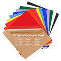 KINLINK 8x8 Plexiglass Sheets 1/8 inch Thick - 3mm Colored Cast Acrylic Sheet by KINLINK