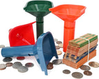 L LIKED 150 Assorted Flat Striped Coin Wrappers & 4 Coin Sorters Tubes - Image 6