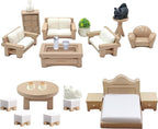 23 Pieces Dollhouse Mini Furniture Decoration Set DIY Accessories Including by Unknown