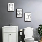 6 Pack Reusable Bathroom Stencils - Image 5