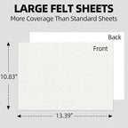 6PCS Large Self Adhesive Felt Sheet, 13.4"x10.8", 2mm Thick Stiff Felt Fabric - Image 2