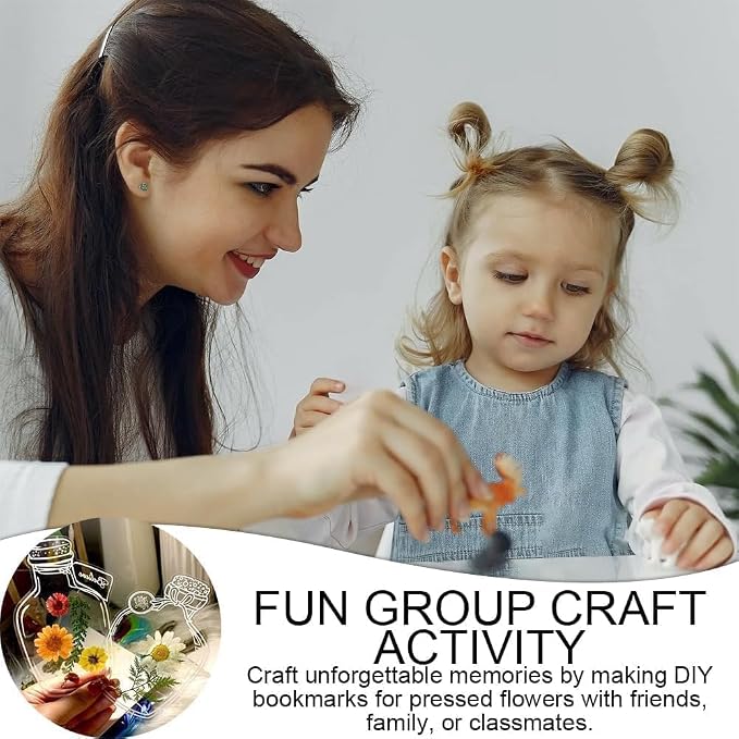 Dried Flower Bookmark Making, Handmade Clear Plastic Floral Book Marks - Image 5