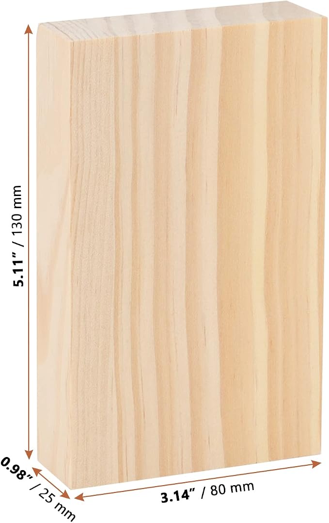 LEXININ 10 PCS Unfinished Wood Blocks, Whittling Blocks - Image 2